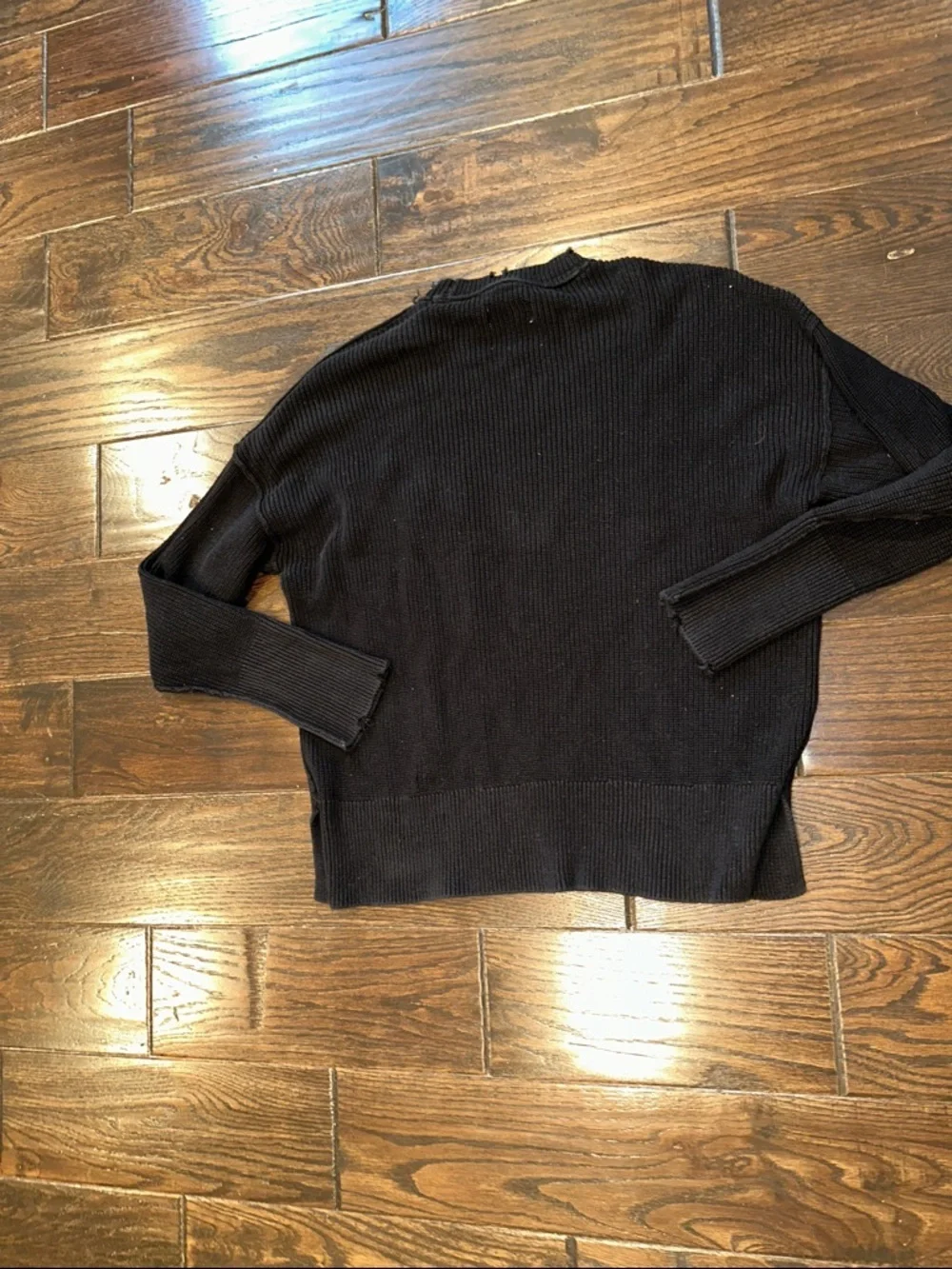 Pistola Black Ribbed Crewneck Sweater with Chest pocket size xsmall